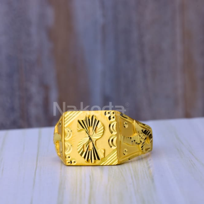 22KT Gold CZ Mens Exclusive Plain Ring MPR257