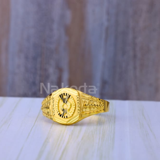 22KT Gold Hallmark Stylish Mens Plain Ring MPR253