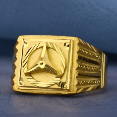 22KT Gold Hallmark Mens Plain Ring MPR246 - Image 2