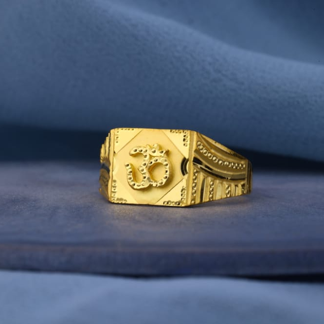 916 Gold Mens Plain Ring MPR222