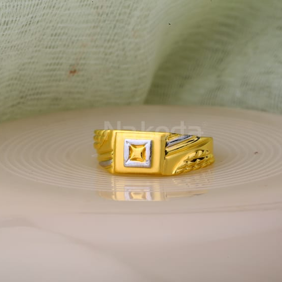 22KT Gold Hallmark Designer Mens Plain Ring MPR204