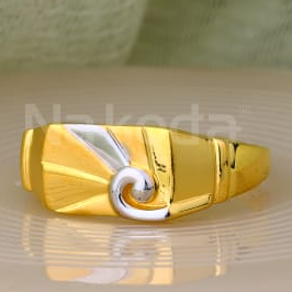 22KT Gold Mens Delicate Plain Ring MPR197 - Image 2