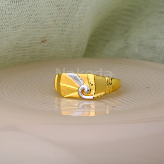22KT Gold Mens Delicate Plain Ring MPR197