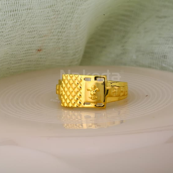 916 Gold CZ Hallmark Mens Gorgeous Plain Ring MPR192
