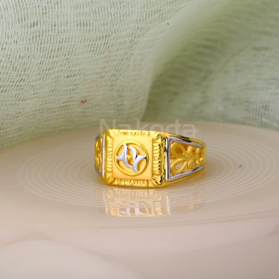 916 Gold CZ Mens Exclusive Plain Ring MPR182