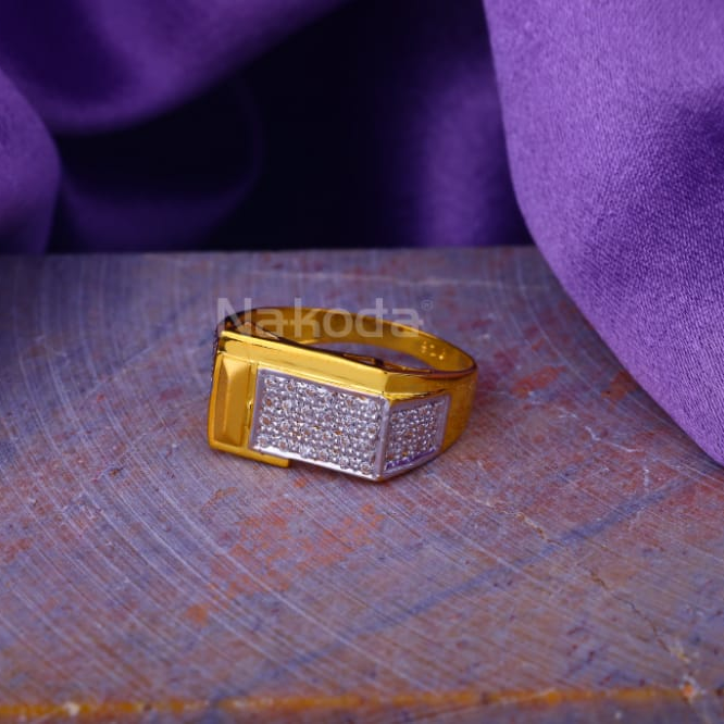 916 Gold CZ Mens Designer Ring MR967