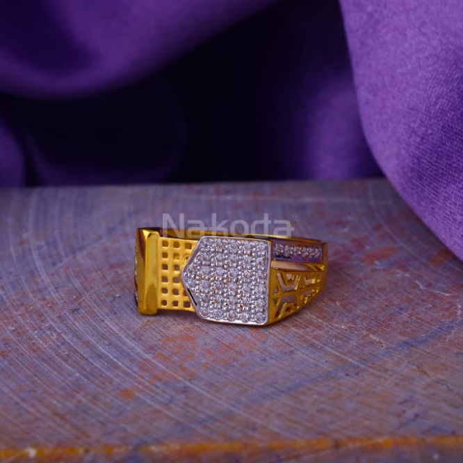22KT Gold CZ Mens Gorgeous Ring MR938