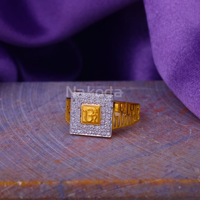 22KT Gold CZ Mens Exclusive Ring MR936