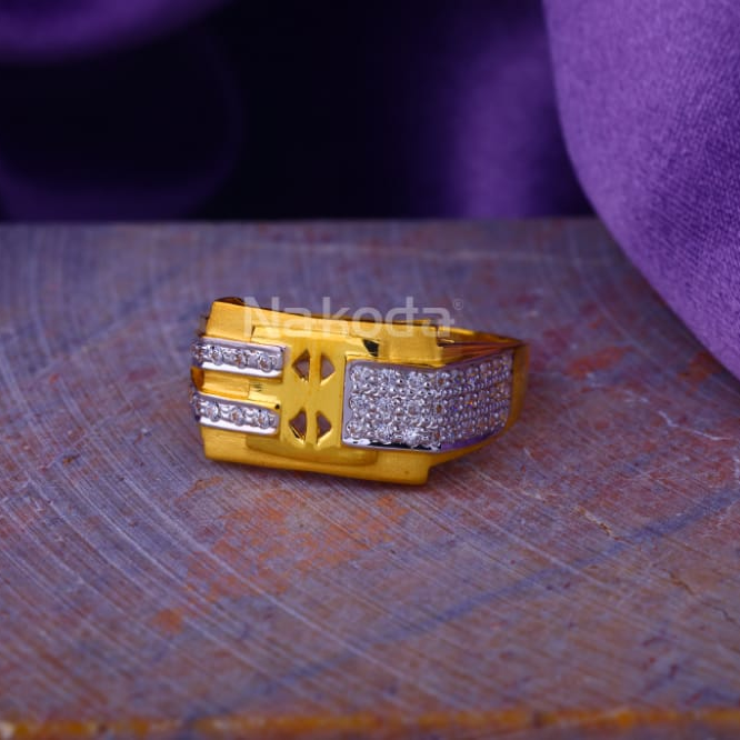 916 Gold CZ Mens Delicate Ring MR907