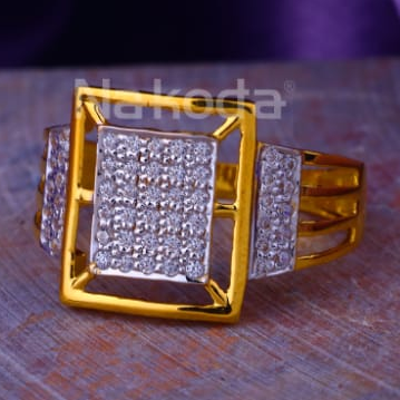 916 Gold CZ Mens Ring MR904 - Image 3