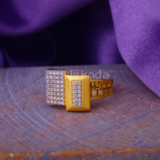 916 Gold Hallmark Mens Classic Ring MR897 - Image 2