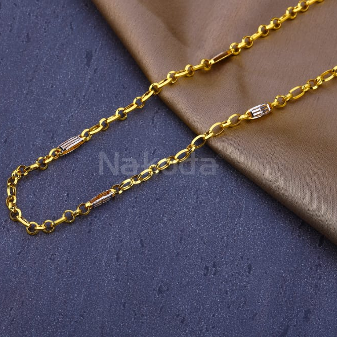 22KT Mens Gold Stylish Chain MCH880
