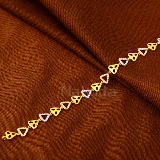 916 Gold CZ Hallmark Classic Ladies Bracelet LB608