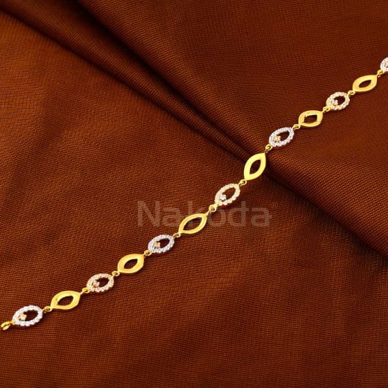 916 Gold Hallmark Fancy Ladies Bracelet LB596