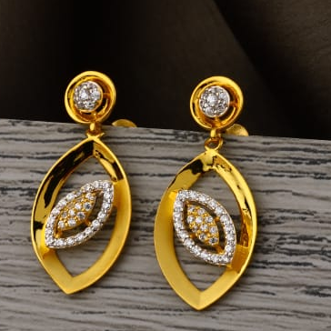 916 Gold CZ Hallmark Ladies Gorgeous Jummar Earrings LJE519