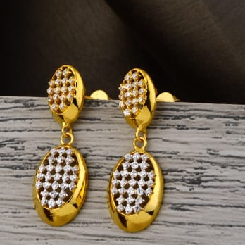 916 Gold CZ Ladies Exclusive Jummar Earrings LJE509
