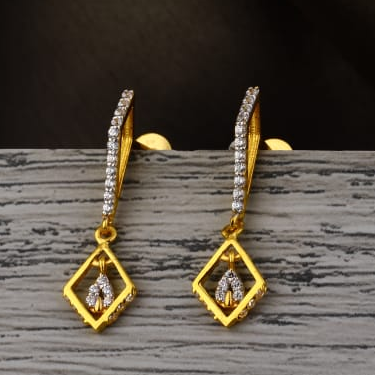916 Gold Hallmark Ladies Jummar Earrings LJE500