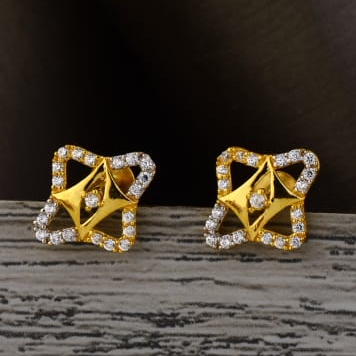 22KT Gold CZ Hallmark Classic Ladies Tops Earring LTE377