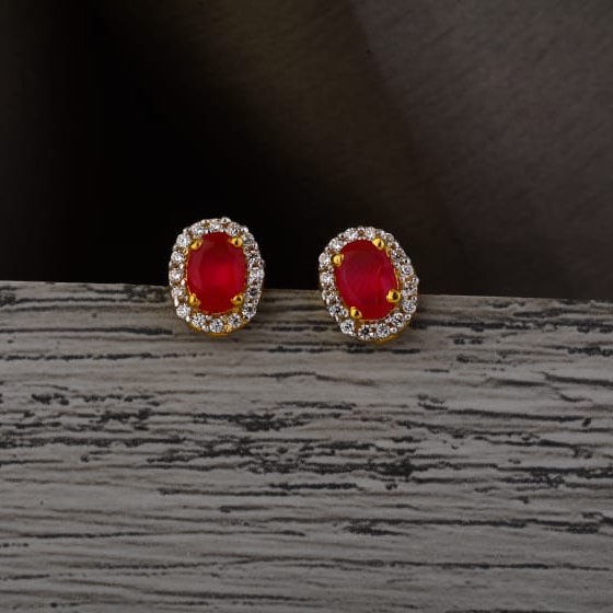 916 gold cz hallmark stylish ladies tops earring lte353