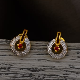 916 Gold CZ Hallmark Designer Ladies Tops Earring LTE349