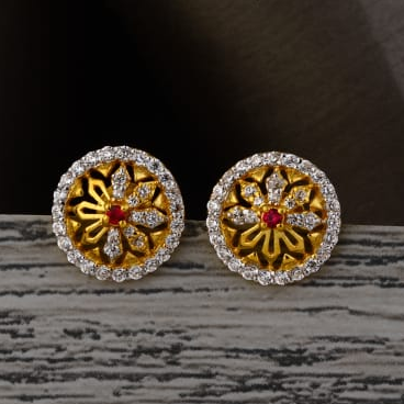 916 Gold CZ Ladies Gorgeous Tops Earring LTE344