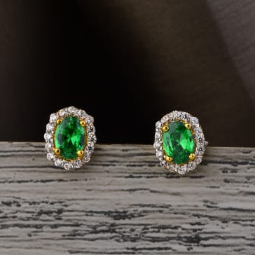 916 Gold Hallmark Delicate Ladies Tops Earring LTE334
