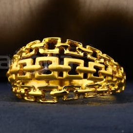 22KT Gold Delicate Ladies Plain Ring LPR599 - Image 2
