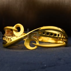 22KT Gold Ladies Plain Ring LPR596 - Image 2