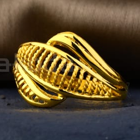 916 Gold CZ Delicate Ladies Plain Ring LPR584 - Image 2
