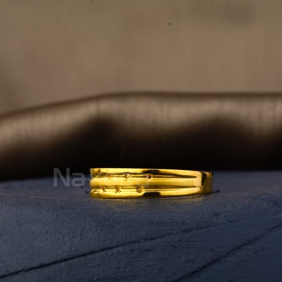 916 Gold Hallmark Stylish Ladies Plain Ring LPR578