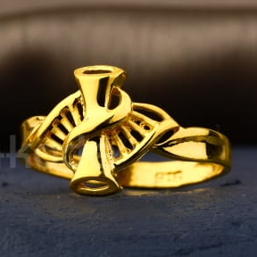 916 Gold Hallmark Stylish Ladies Plain Ring LPR569 - Image 2