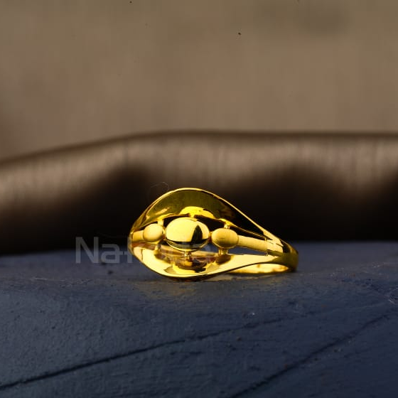916 Gold Ladies Plain Ring LPR554