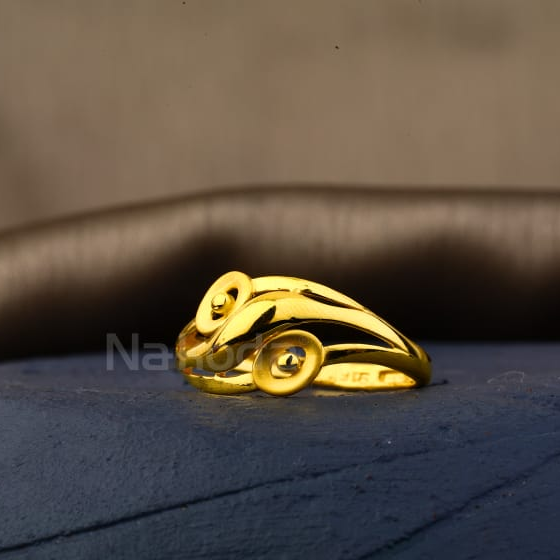 22KT Gold CZ Hallmark Ladies Plain Ring LPR547