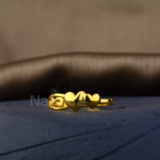 916 Gold CZ Ladies Designer Plain Ring LPR517