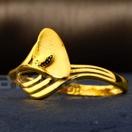 916 Gold Hallmark Ladies Plain Ring LPR506 - Image 2