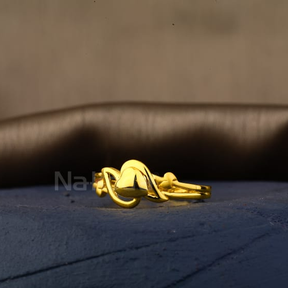 916 Gold Gorgeous Ladies Plain Ring LPR504