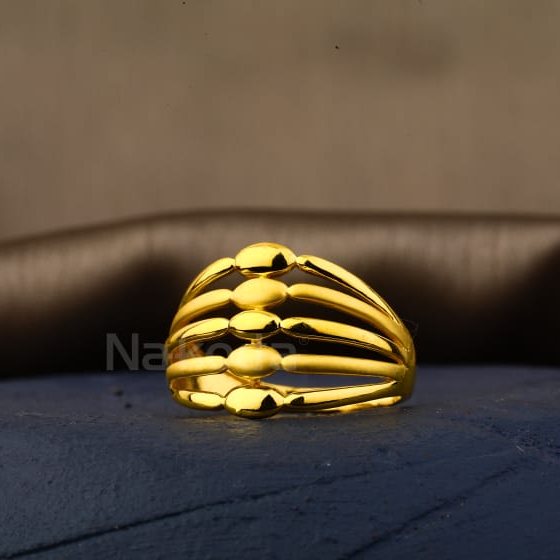 916 Gold Exclusive Ladies Plain Ring LPR502