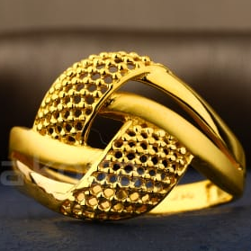 916 Gold Classic Ladies Plain Ring LPR499 - Image 2