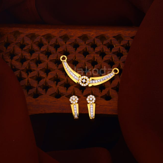 916 Gold CZ Hallmark Ladies Fancy Mangalsutra Pendant MP652