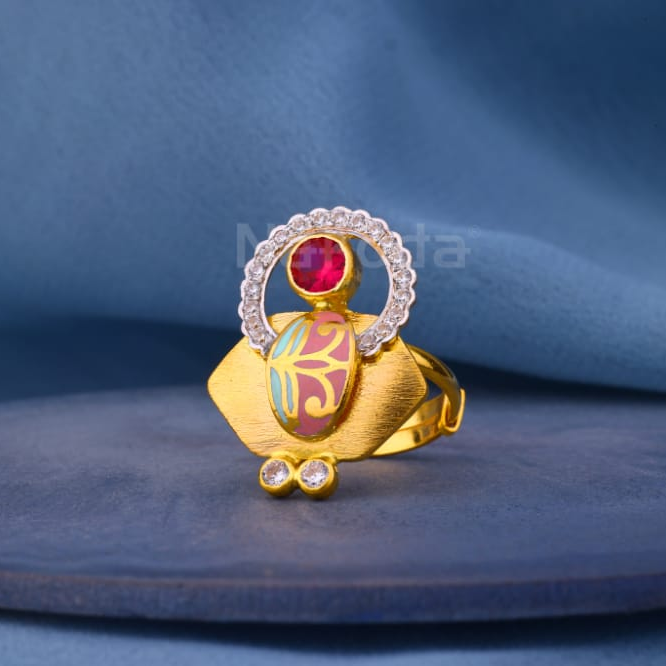 916 Gold CZ Hallmark Classic Ladies Antique Ring LAR369