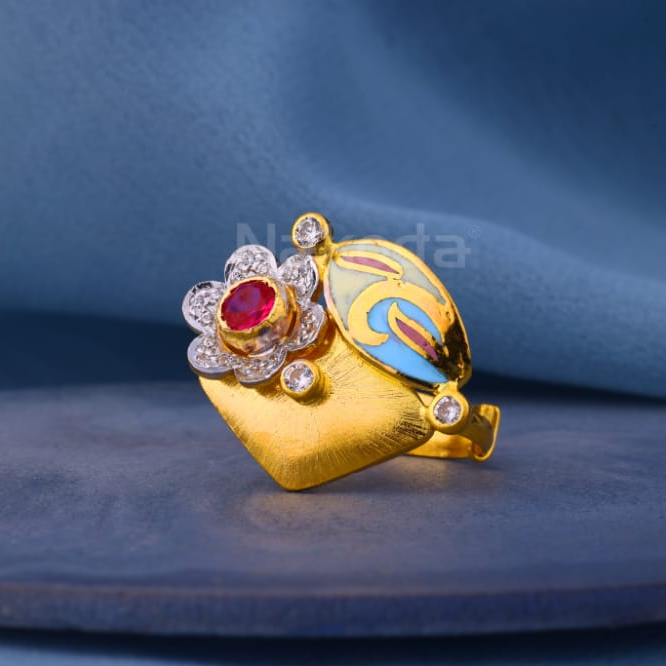 916 Gold CZ Hallmark Ladies Antique Ring LAR368