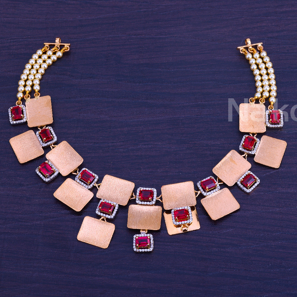 750 Rose Gold Delicate Ladies Necklace Set RN413