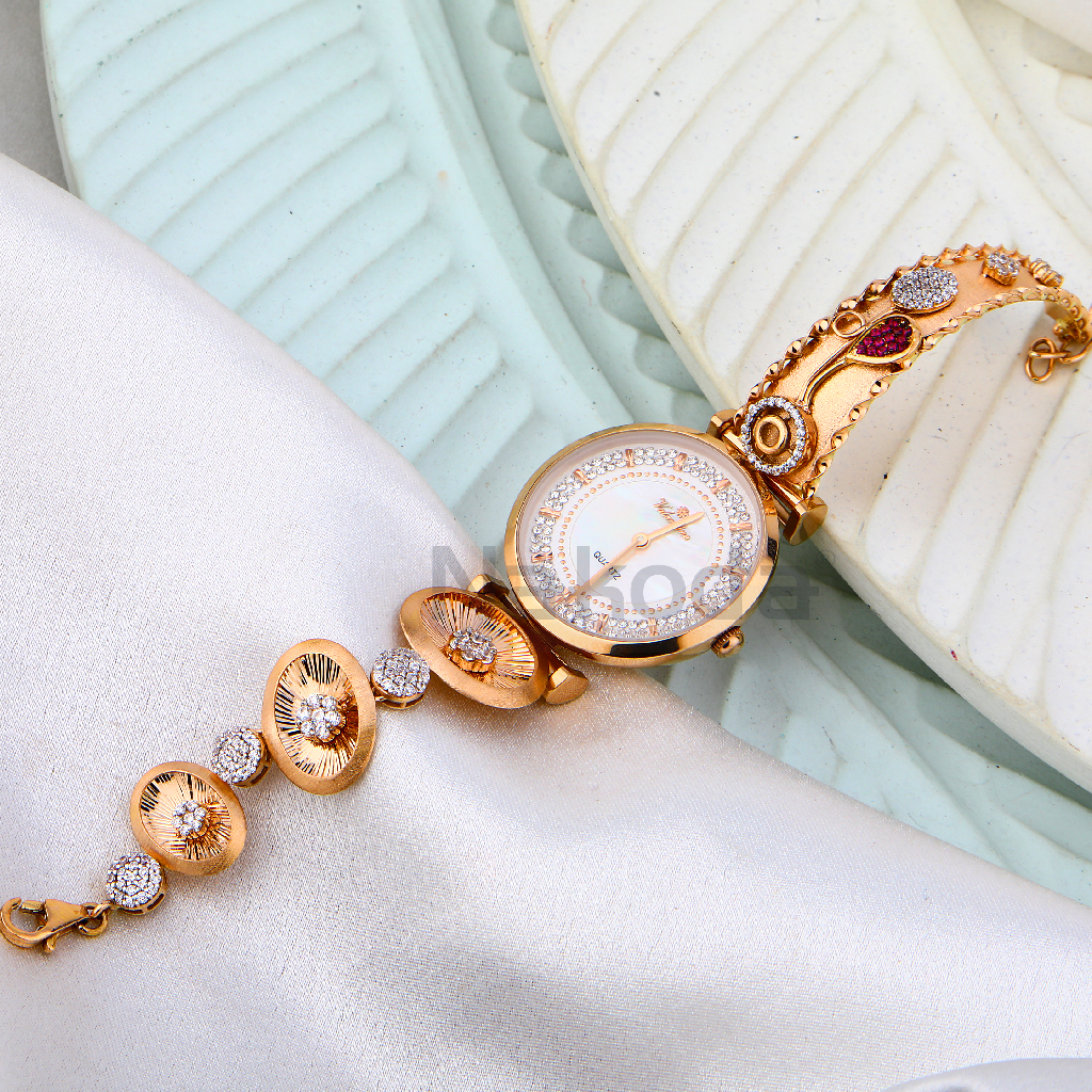 750 rose gold designer ladies watch rlw488