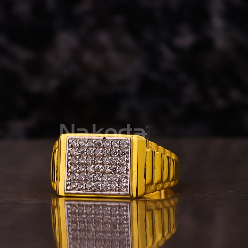 916 Gold CZ Hallmark Stylish Men's Ring MR868