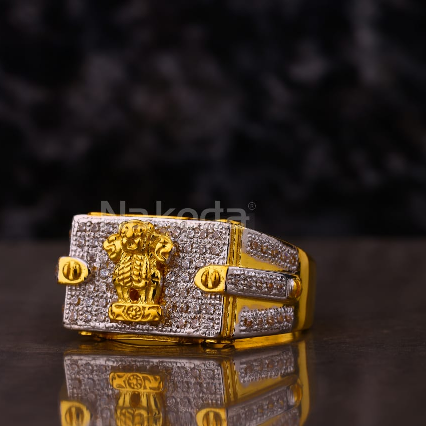 916 Gold CZ Men's Delicate Ring MR859