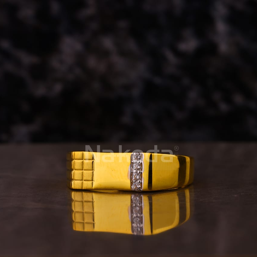 916 Gold Hallmark Designer Men's Ring MR886