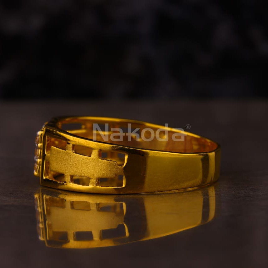 916 Gold Men's Ring MR879 - Image 2
