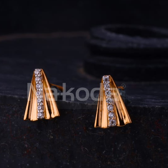 750 Rose Gold Hallmark Exclusive Ladies Earrings RE297