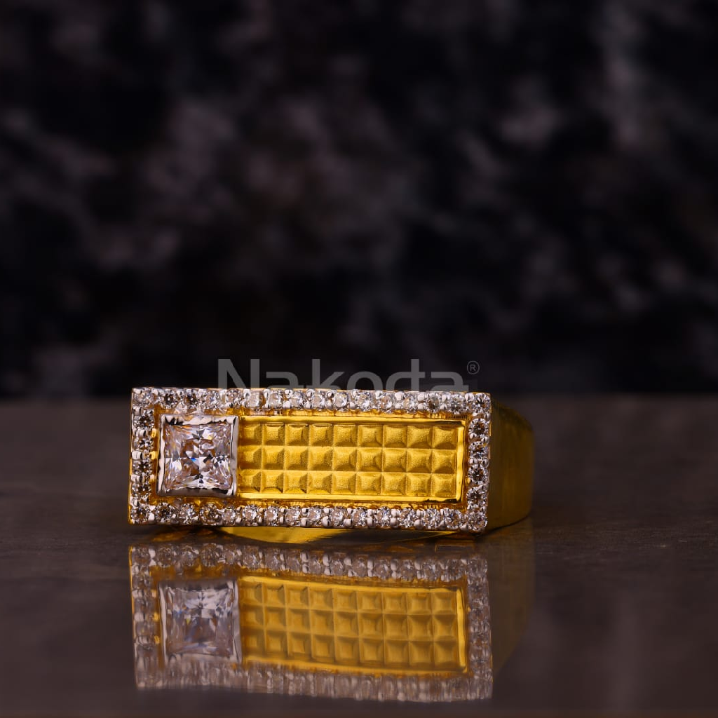 916 Gold Hallmark Men's Exclusive Solitaire Ring MSR128