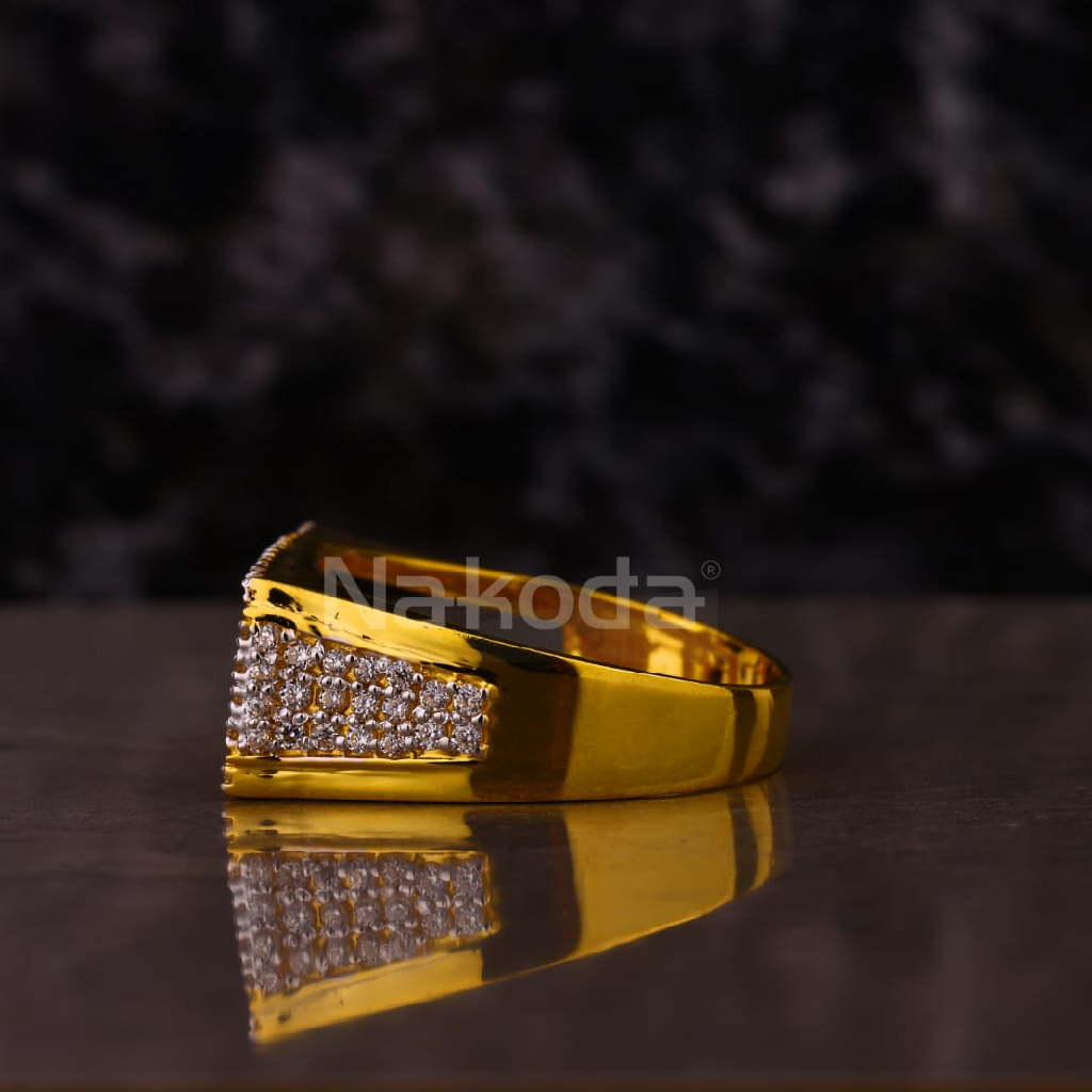 916 Gold Hallmark Men's Classic Solitaire Ring MSR130 - Image 2